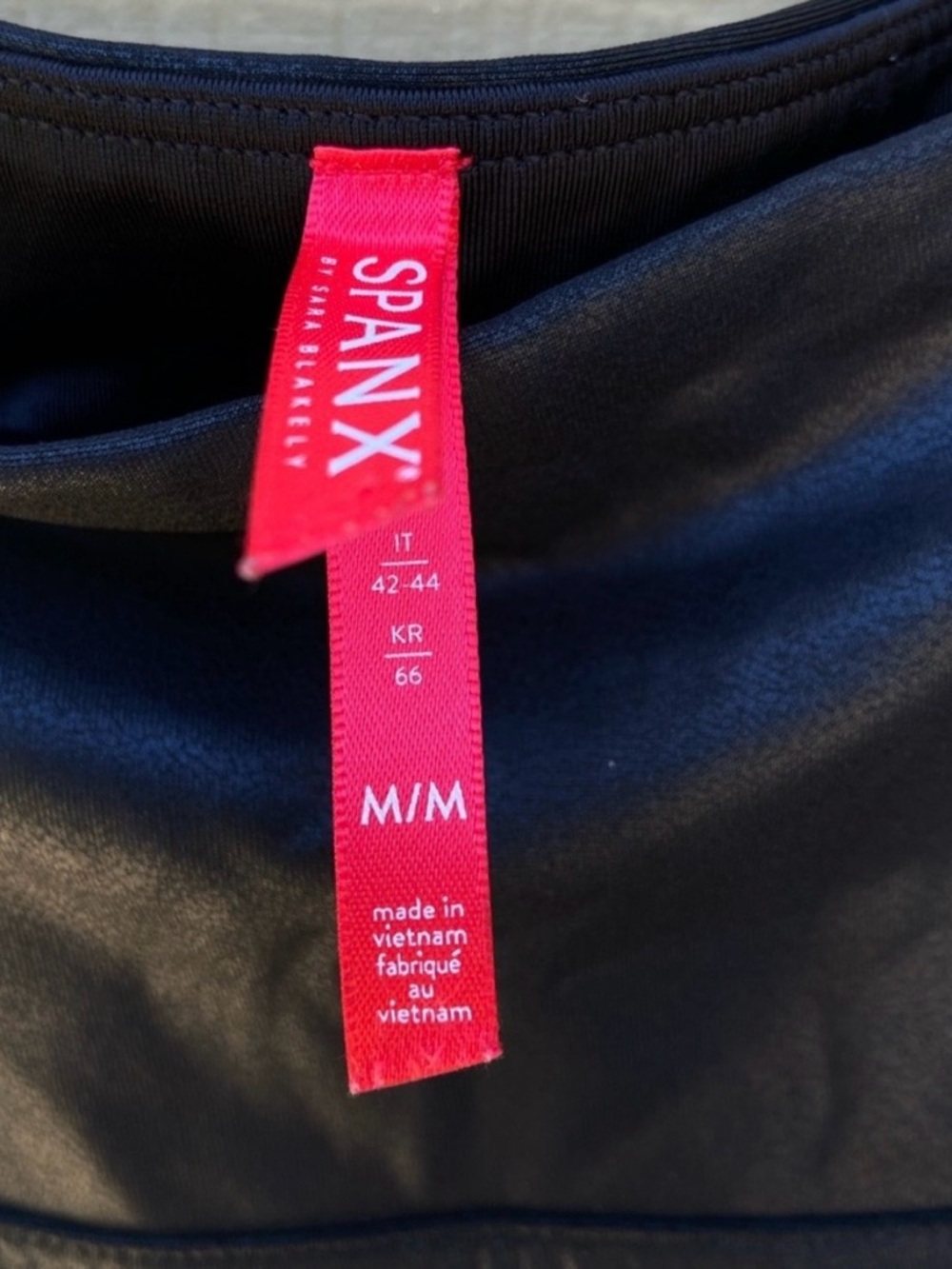 SPANX Faux Leather High-Waist Moto Leggings - Black - Picture 9 of 9